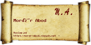 Morár Abod névjegykártya